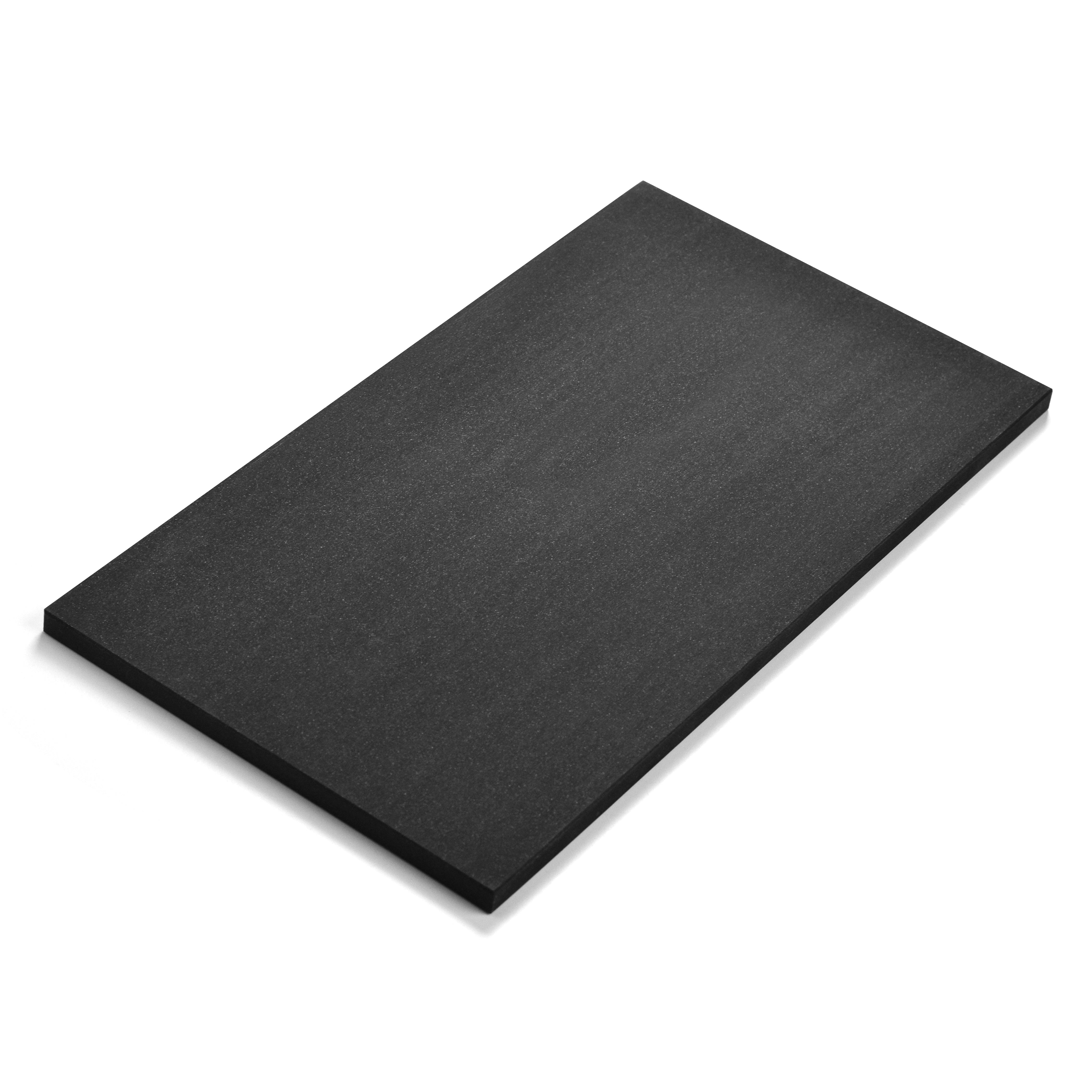 Asahi Japanese Black Professional Rubber Cutting Board, 17.7 x 9.8" (13mm)