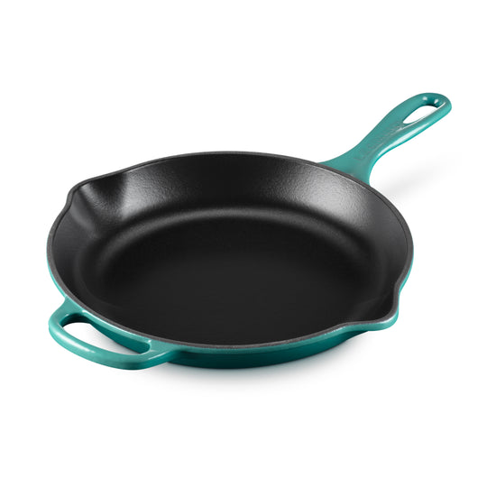 Le Creuset Signature Cast Iron 10.25" Bleu Riviera Skillet