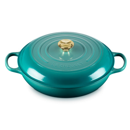 Le Creuset Braiser - 5-qt Cast Iron - Bleu Riviera – Cutlery and More