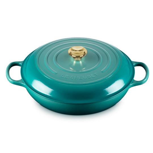 Le Creuset Signature Cast Iron 5-quart Bleu Riviera Braiser