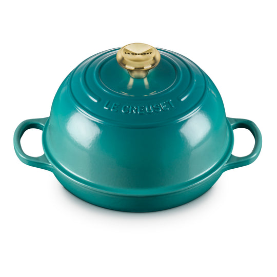 Le Creuset Signature Cast Iron 9.5" Bleu Riviera Bread Oven