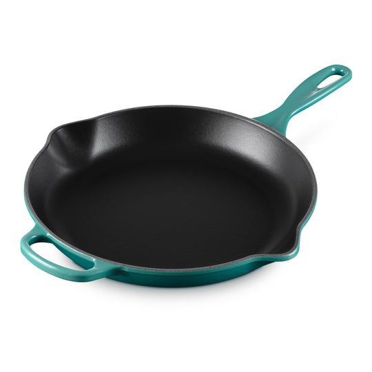 Le Creuset Signature Cast Iron 11.75" Bleu Riviera Skillet