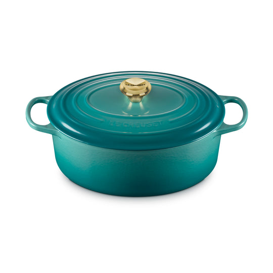 Le Creuset Signature Cast Iron 6.75-quart Bleu Riviera Oval Dutch Oven
