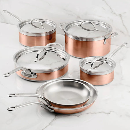 Hestan CopperBond Cookware Set - 10 Piece Induction Copper