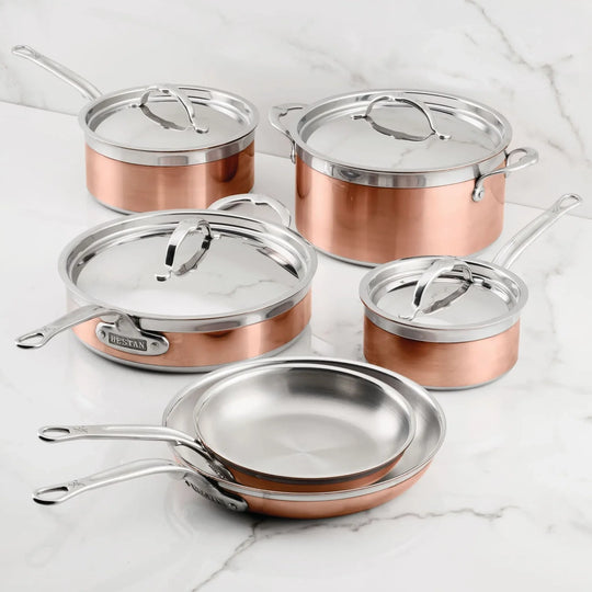 Hestan CopperBond 10 Piece Induction Copper Cookware Set