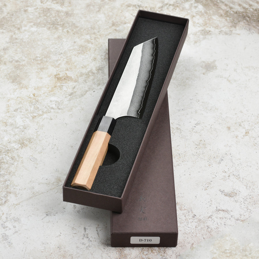 Yoshimi Kato Ginsan Nashiji Stainless Clad 6.7" Bunka