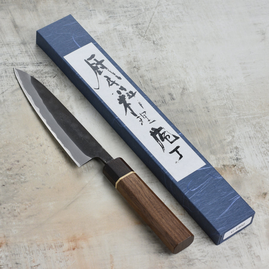 Shiro Kamo Aogami Super Kurouchi Stainless Clad 5.9" Petty