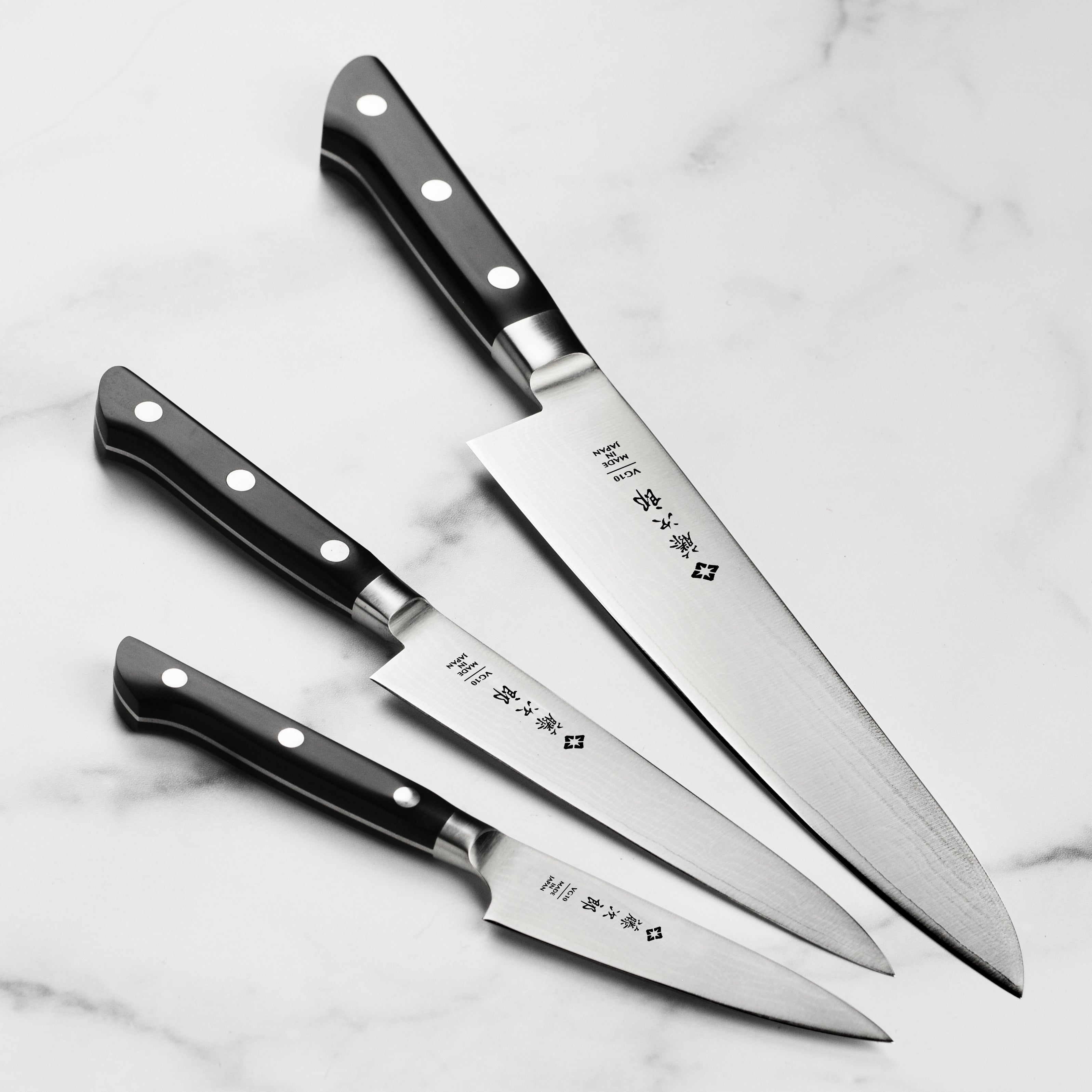 Tojiro Classic Damascus Knife Set - 3 Piece