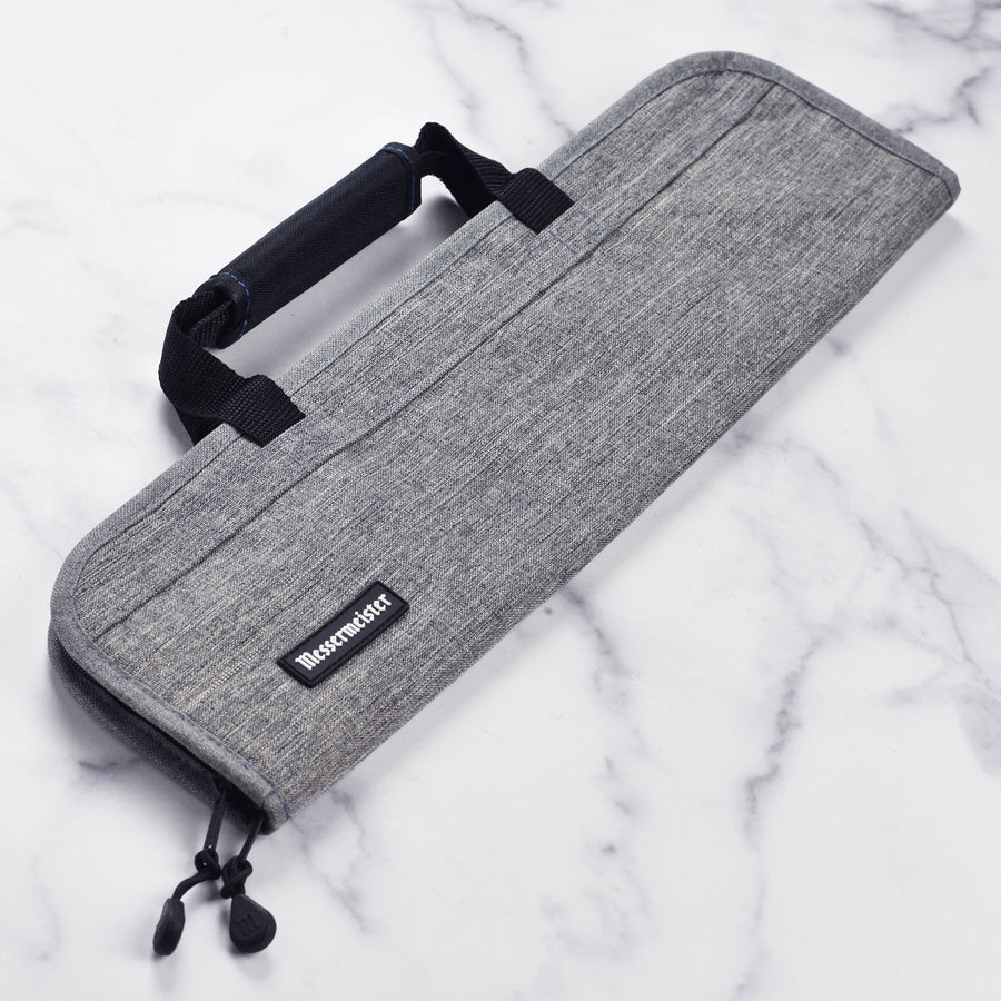 Messermeister 5 Pocket Preservation Heather Gray Knife Bag