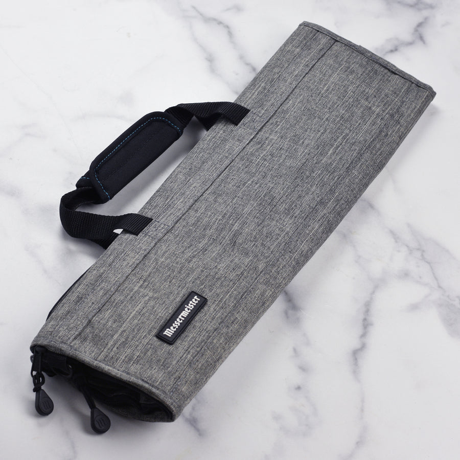 Messermeister 8 Pocket Preservation Heather Gray Knife Bag