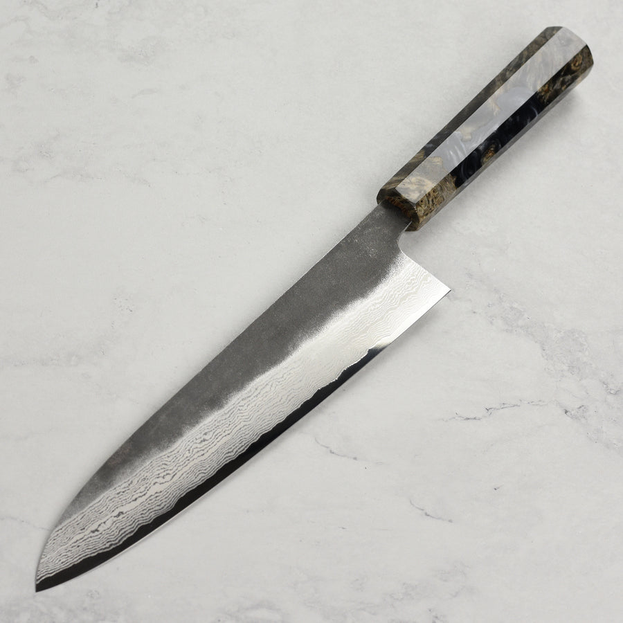 Hatsukokoro Atelier Kurouchi Damascus 9.4" Gyuto
