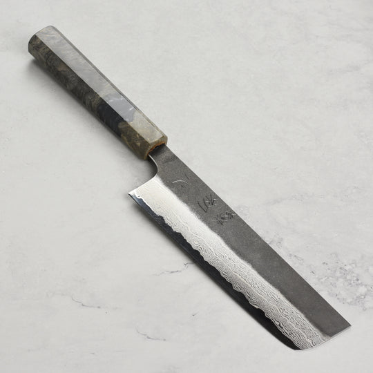 Hatsukokoro Atelier Kurouchi Damascus 6.5" Nakiri