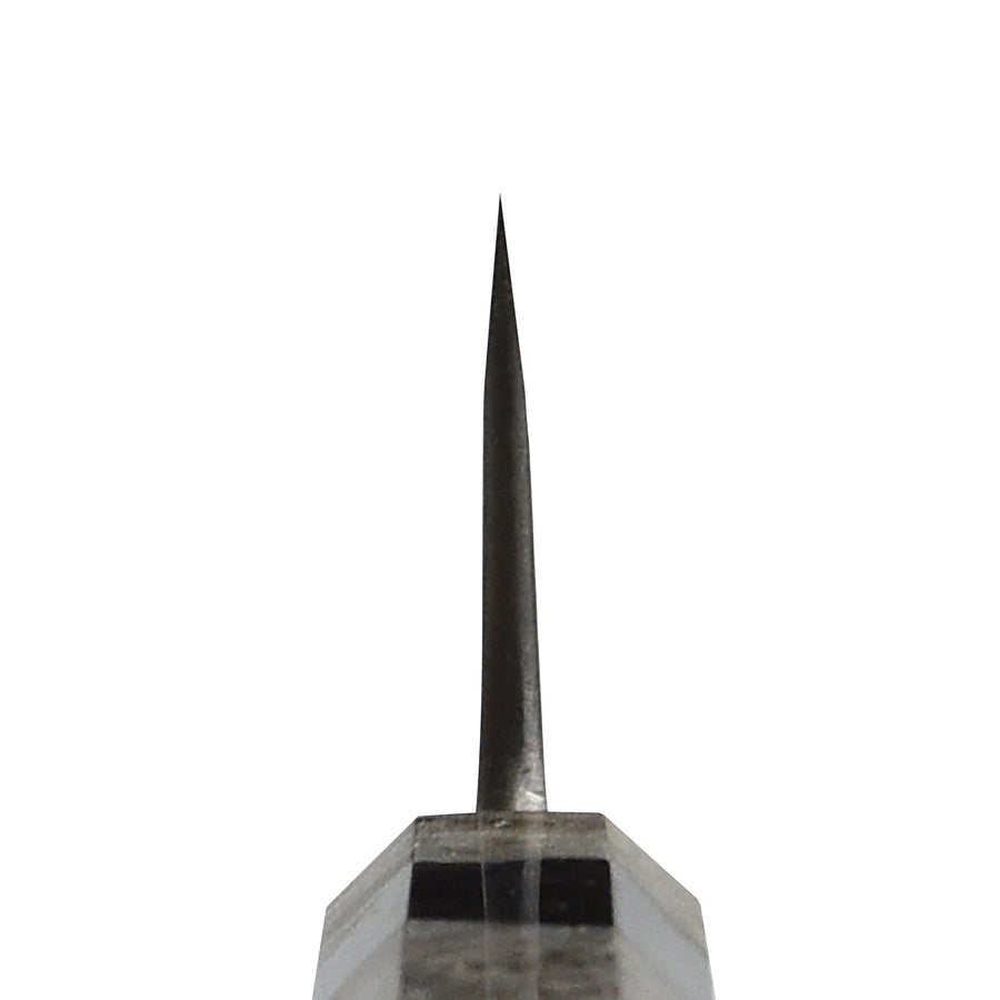 Yoshikane Shirogami #2 Kurouchi Stainless Clad 5.9" Honesuki, Stabilized Birch