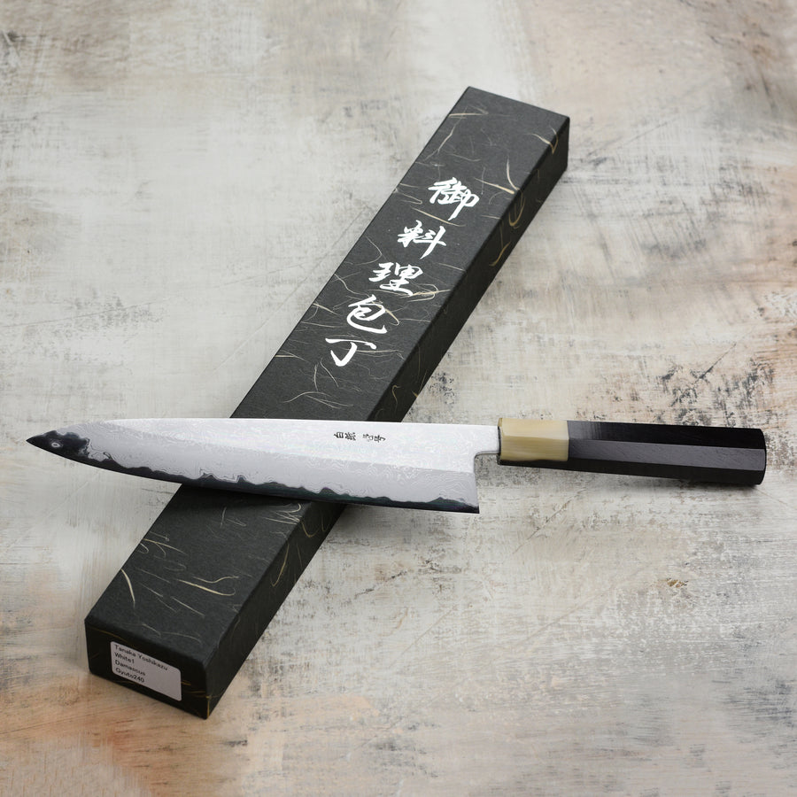 Yoshikazu Tanaka Shirogami #1 Damascus 9.4" Gyuto
