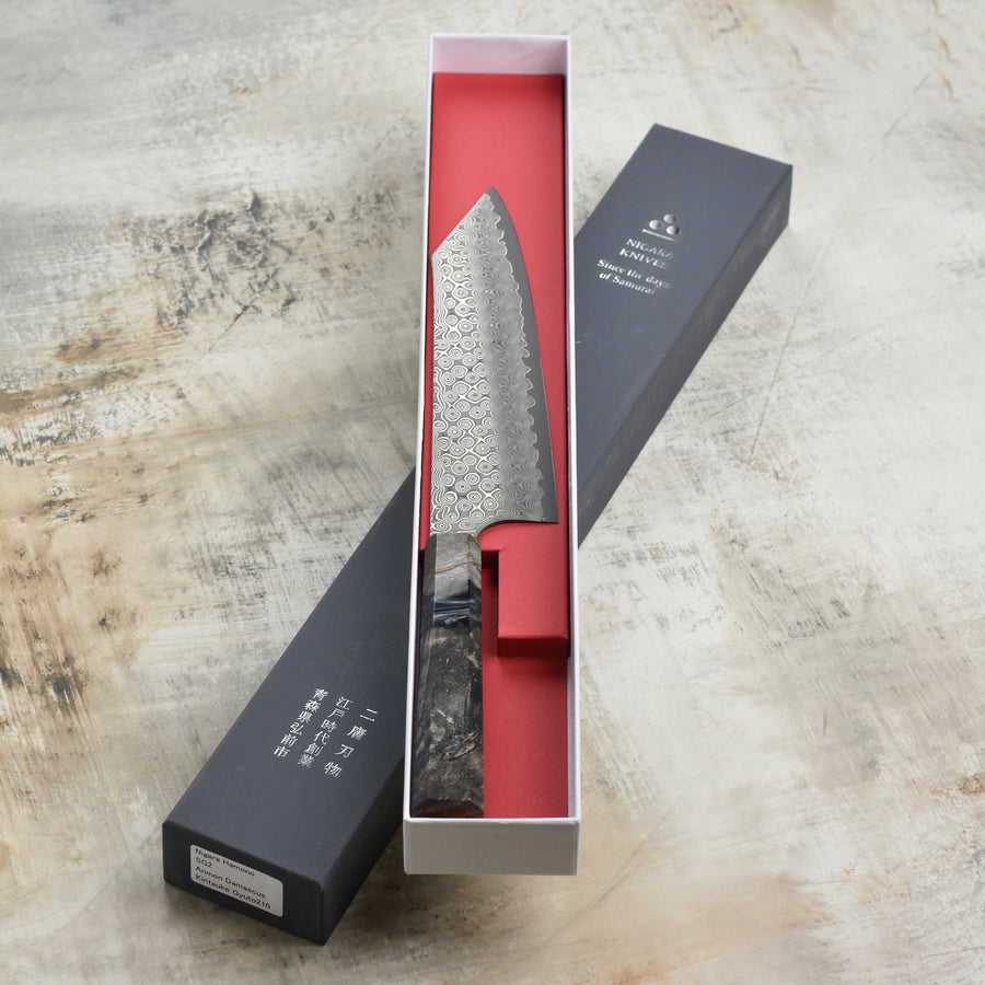 Nigara Anmon SG2 Damascus 8.25" Kiritsuke Gyuto