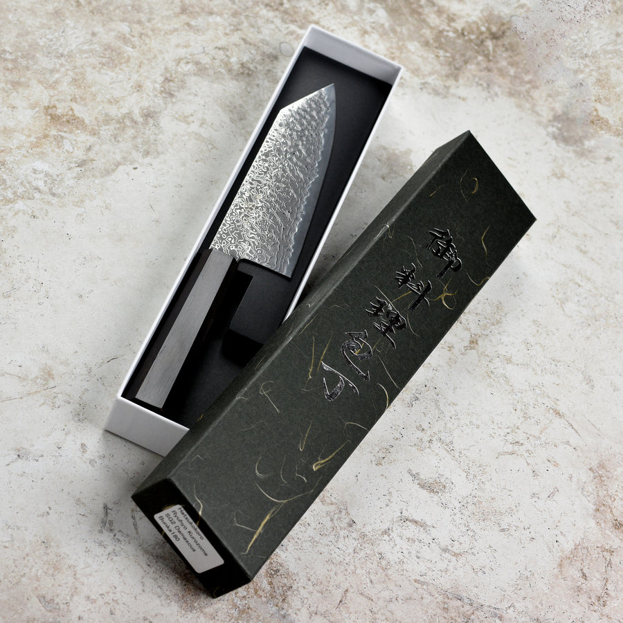 Hatsukokoro Ryuhyo SG2 Kurozome Damascus 7" Bunka