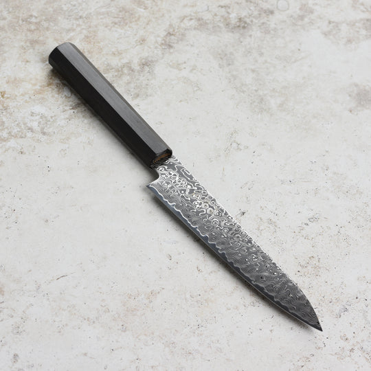 Hatsukokoro Ryuhyo SG2 Kurozome Damascus 5.9" Petty