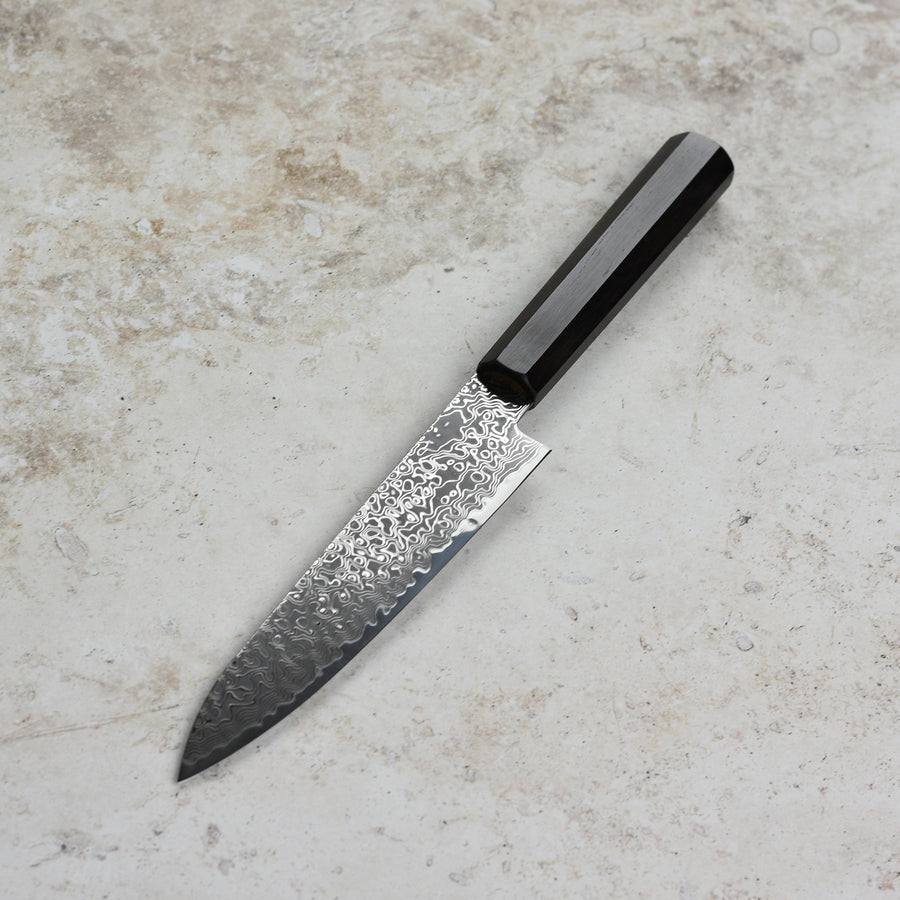 Hatsukokoro Ryuhyo SG2 Kurozome Damascus 5.9" Petty