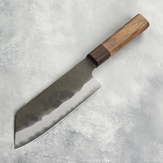 Hatono Aogami Super Kurouchi Stainless Clad 7" Bunka