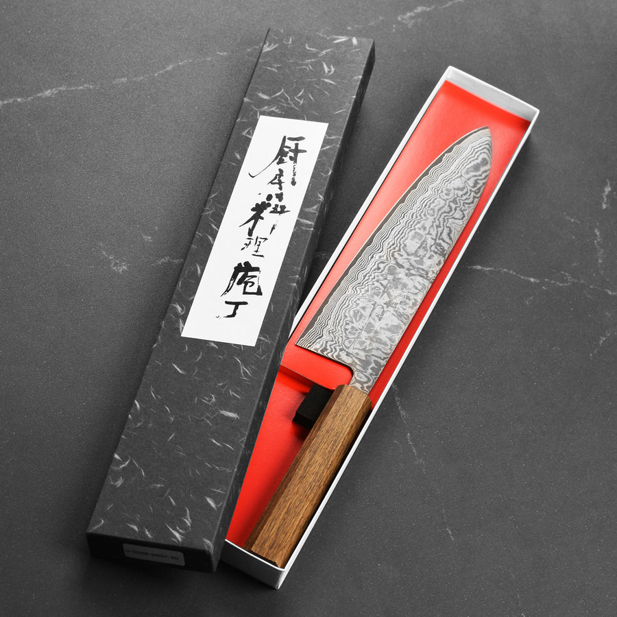 Shiro Kamo SG2 Kurozome Damascus 9.4" Gyuto