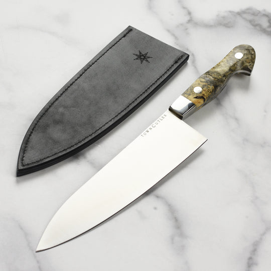 Town Cutler Classic AEB-L 8.5" Chef's Knife with Leather Sheath