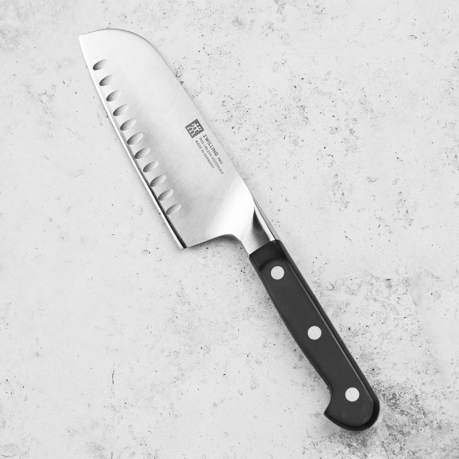 Zwilling Pro 5.5" Hollow Edge Wide Santoku Knife