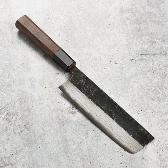 Hatsukokoro Kumokage Aogami #2 Kurouchi Damascus 6.5" Nakiri