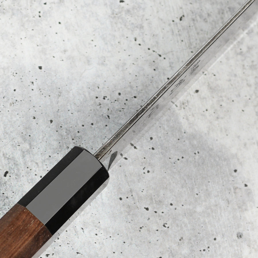 Hatsukokoro Kumokage Aogami Kurouchi Damascus 7" Santoku