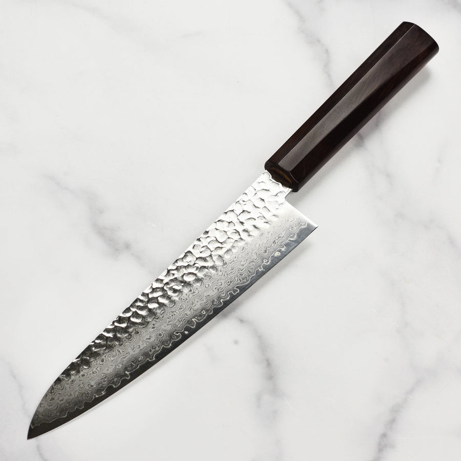 Takayuki Tsuchime Damascus 8.25" Gyuto with Ebony Handle