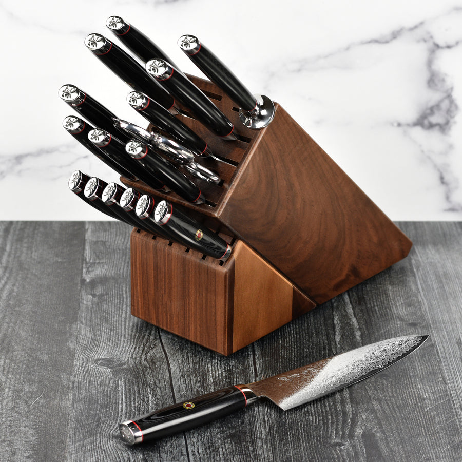 Enso SG2 18 Piece Walnut Knife Block Set