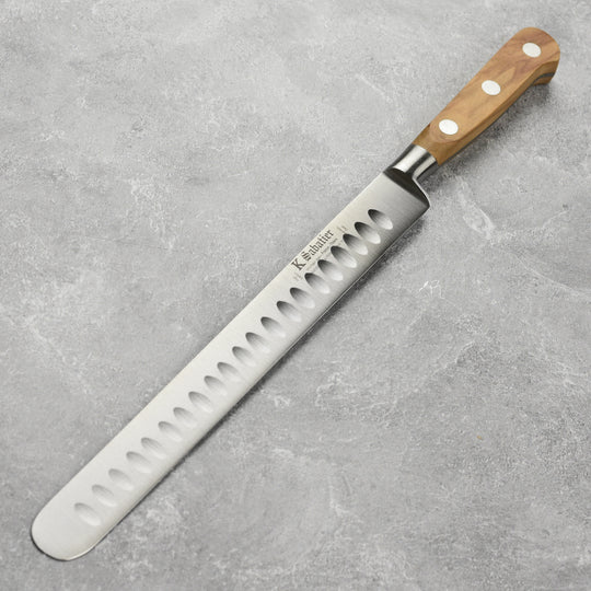 K Sabatier Olive Wood 10" Hollow Edge Slicing Knife