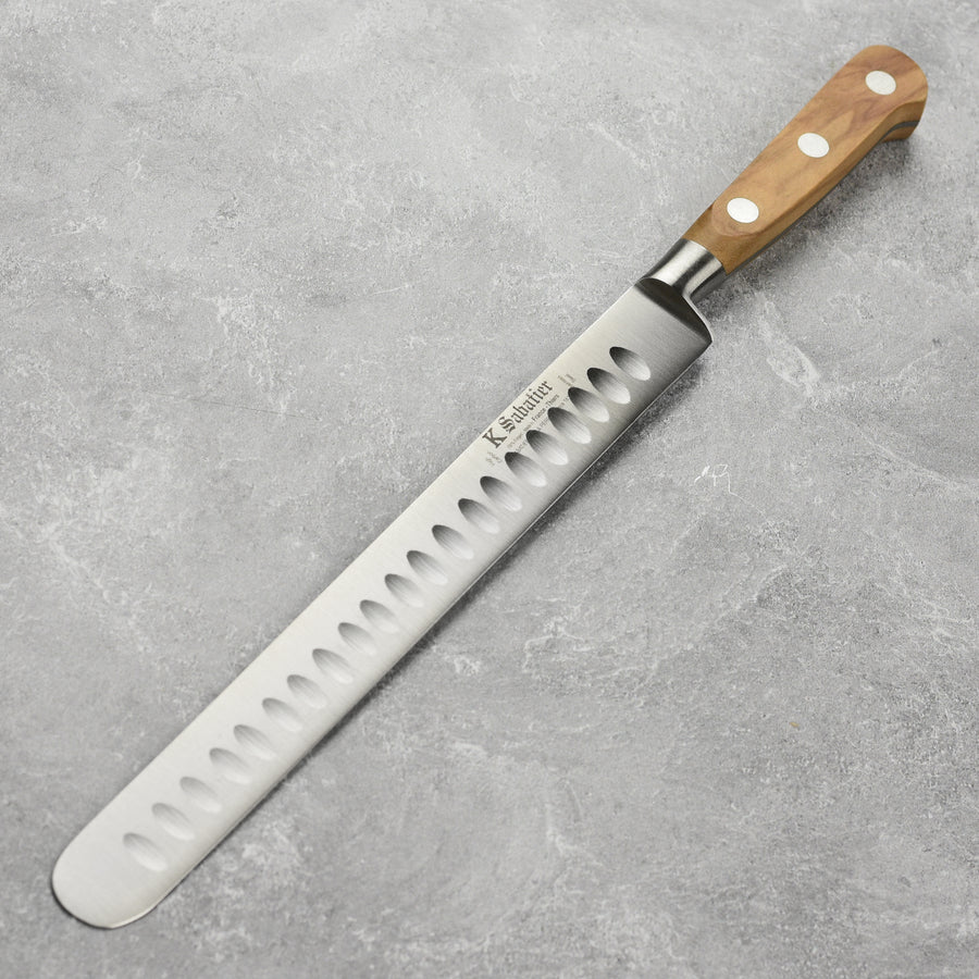 K Sabatier Olive Wood 10" Hollow Edge Slicing Knife