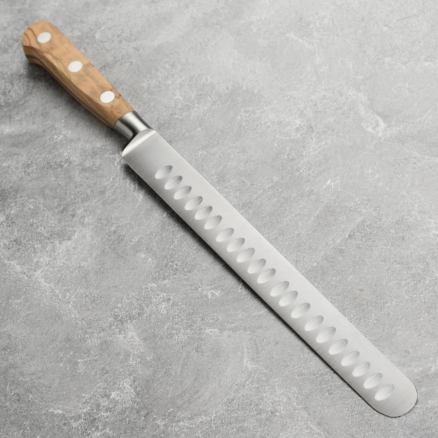 K Sabatier Olive Wood 10" Hollow Edge Slicing Knife