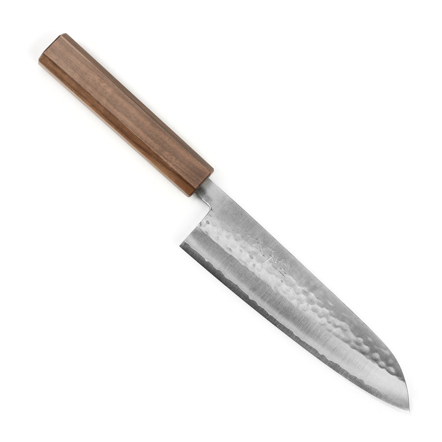 Masutani VG1 Hammered 7" Gyuto, Octagonal Walnut Handle