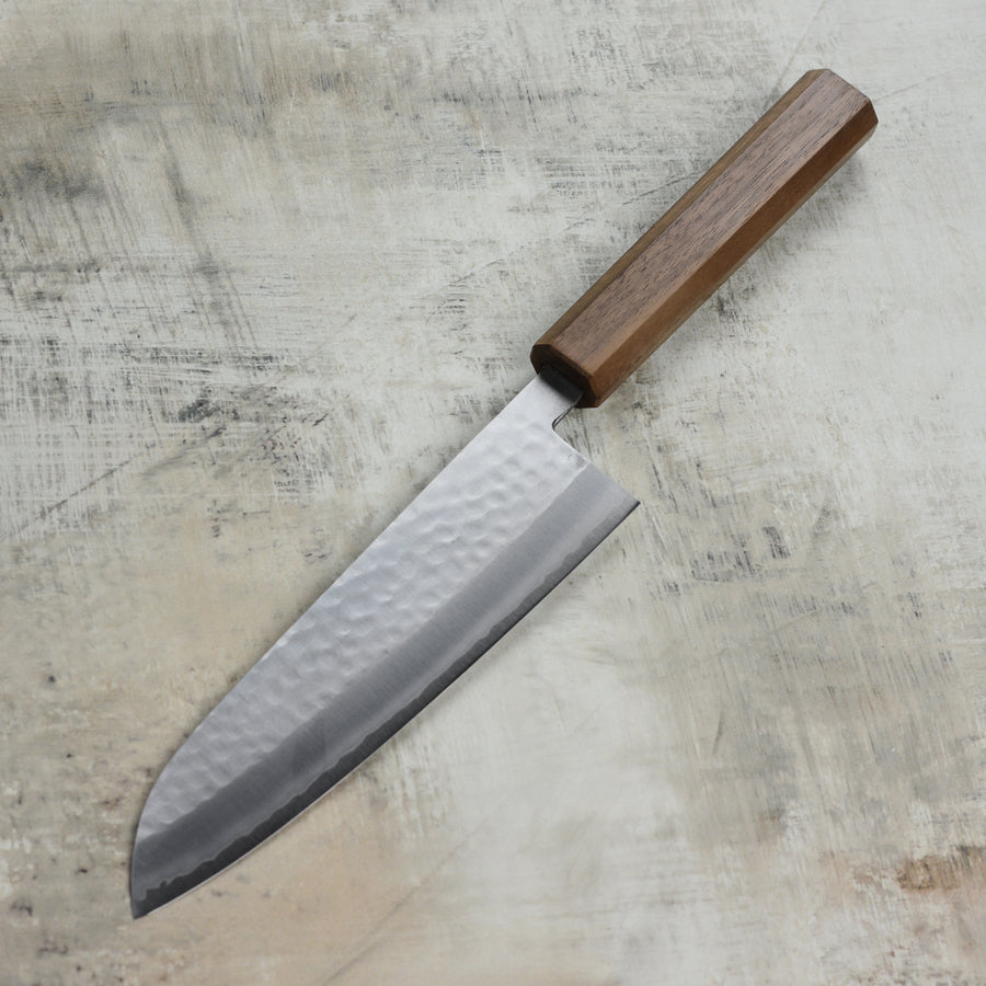 Masutani VG1 Hammered 7" Gyuto, Octagonal Walnut Handle
