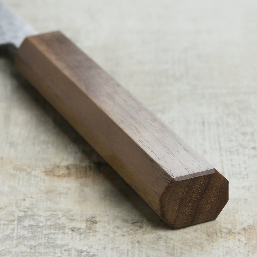 Masutani VG1 Hammered 7" Gyuto, Octagonal Walnut Handle