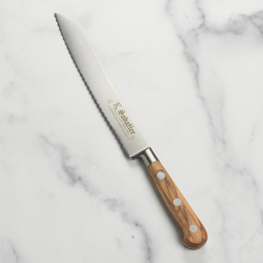 K Sabatier Olive Wood 8" Bread Knife