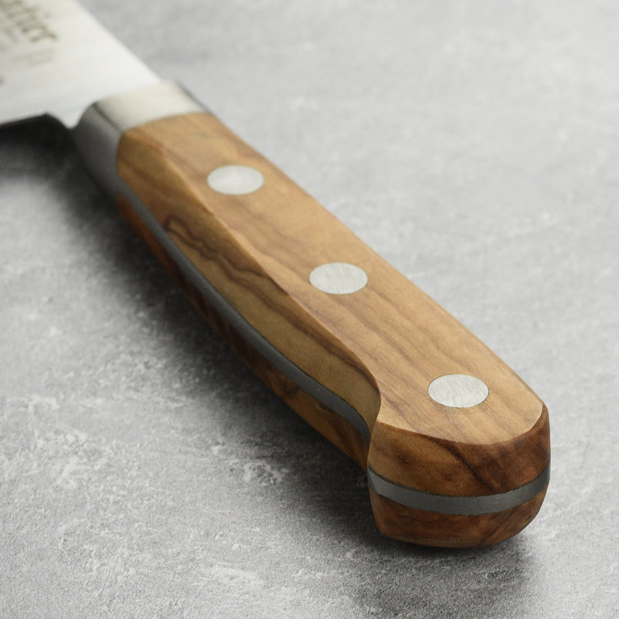 K Sabatier Olive Wood 7" Hollow Edge Santoku Knife