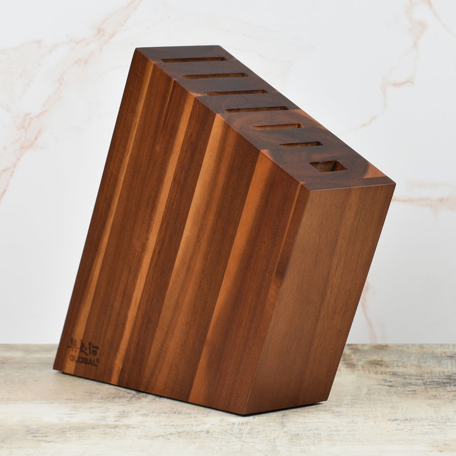 Global 8 Piece Acacia Knife Block Set