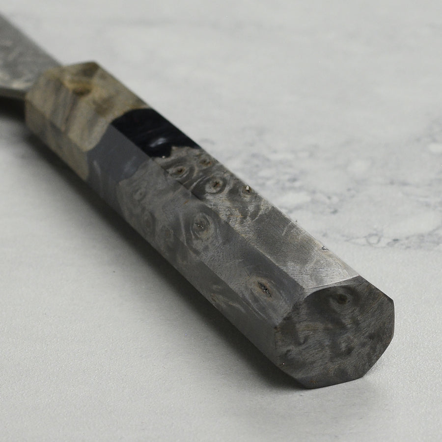 Saji SG2 Black Damascus 5.9" Petty, Stabilized Birch