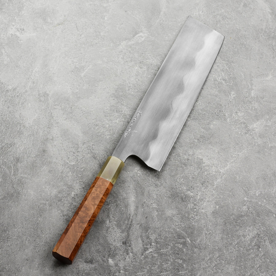 Keskin Carbon Steel 8.25" Extra Tall Nakiri with Saya