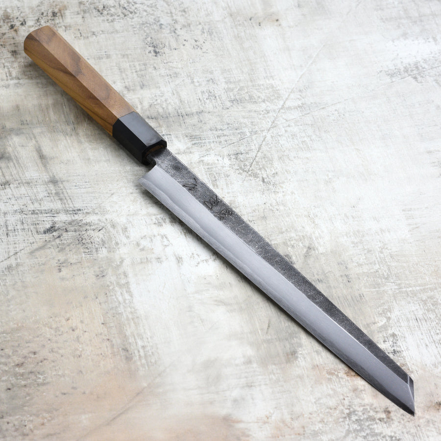 Hatsukokoro Shirasagi Aogami #2 Kurouchi Single Bevel 10.6" Kiritsuke Yanagiba