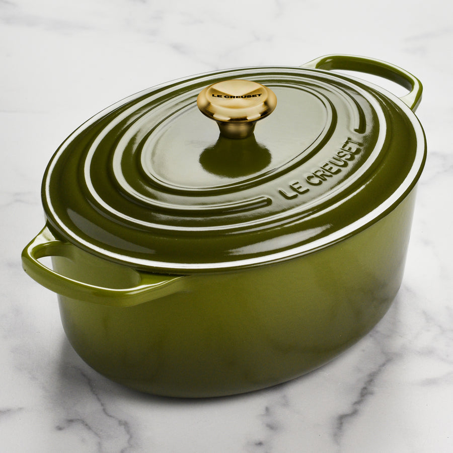 Le Creuset Signature Cast Iron 8-quart Olive Oval Dutch Oven