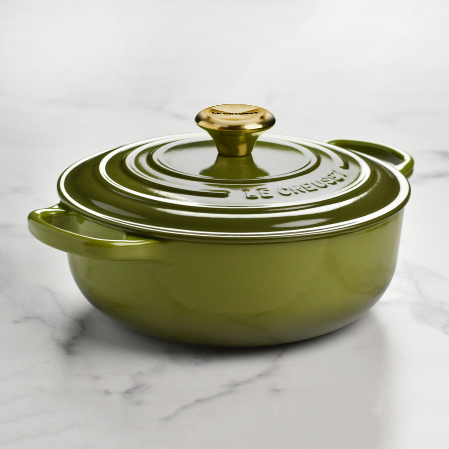 Le Creuset Signature Cast Iron 3.5-quart Olive Sauteuse Dutch Oven