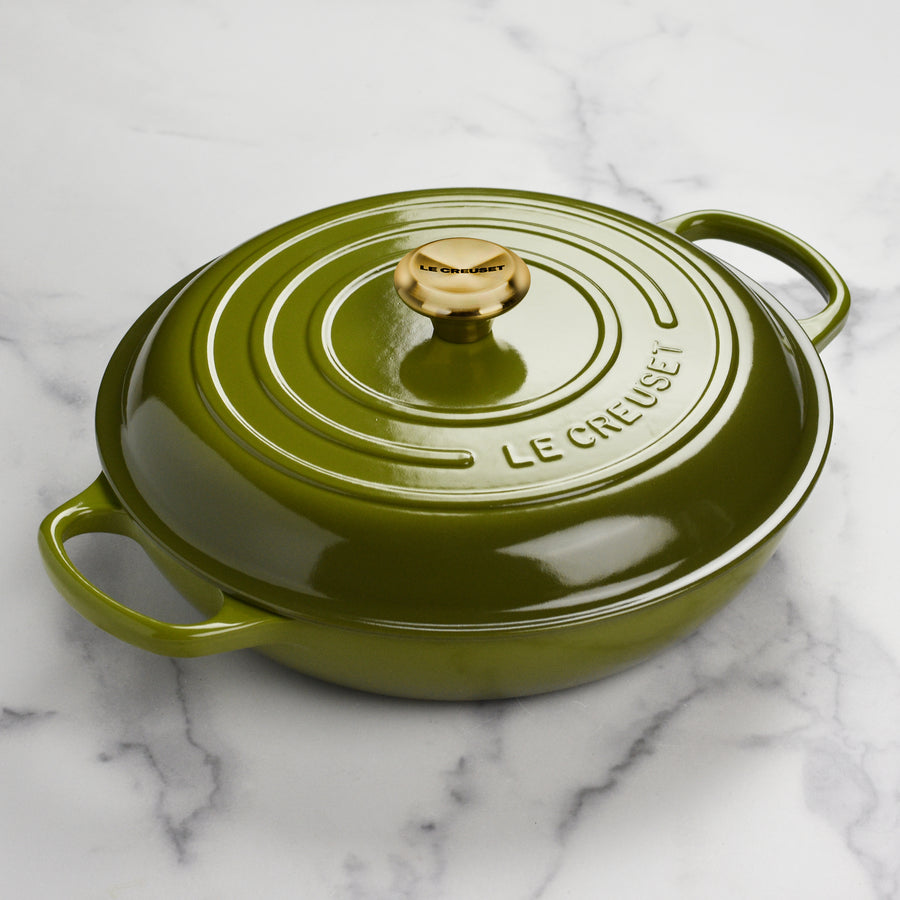 Le Creuset Signature Cast Iron 3.5-quart Olive Braiser