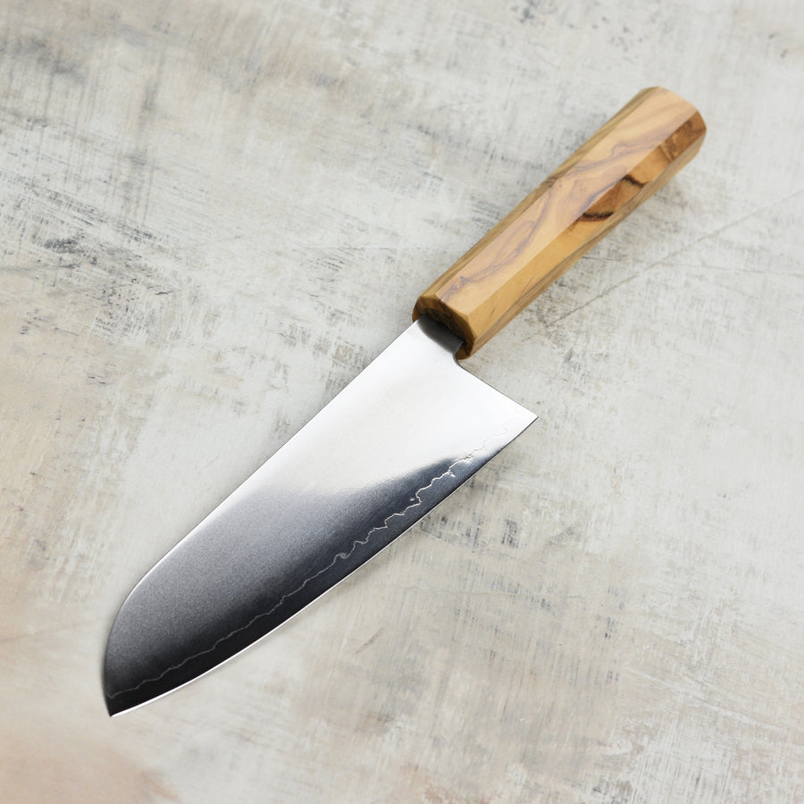 Hatsukokoro Hikari SLD 7" Santoku, Olivewood