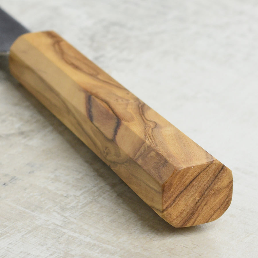 Hatsukokoro Hikari SLD 7" Santoku, Olivewood