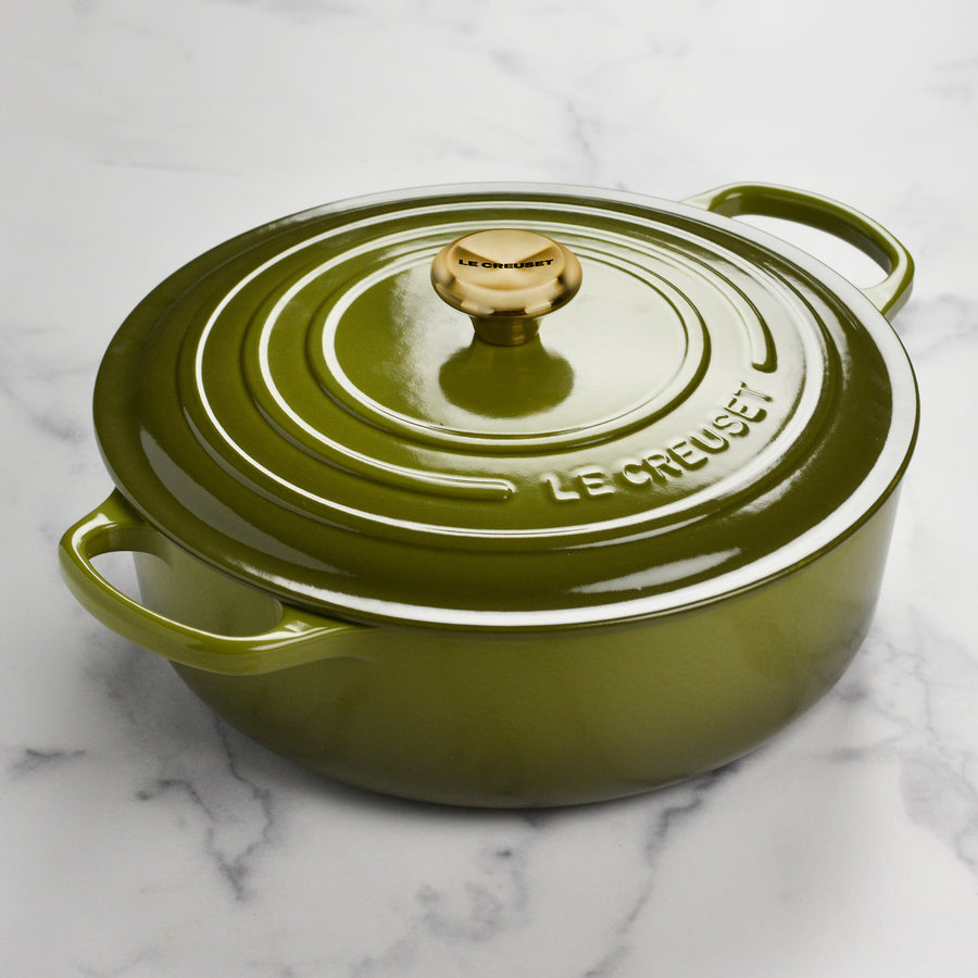 Le Creuset Signature Cast Iron 6.75-quart Olive Round Wide Dutch Oven