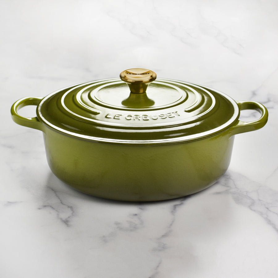 Le Creuset Signature Cast Iron 6.75-quart Olive Round Wide Dutch Oven