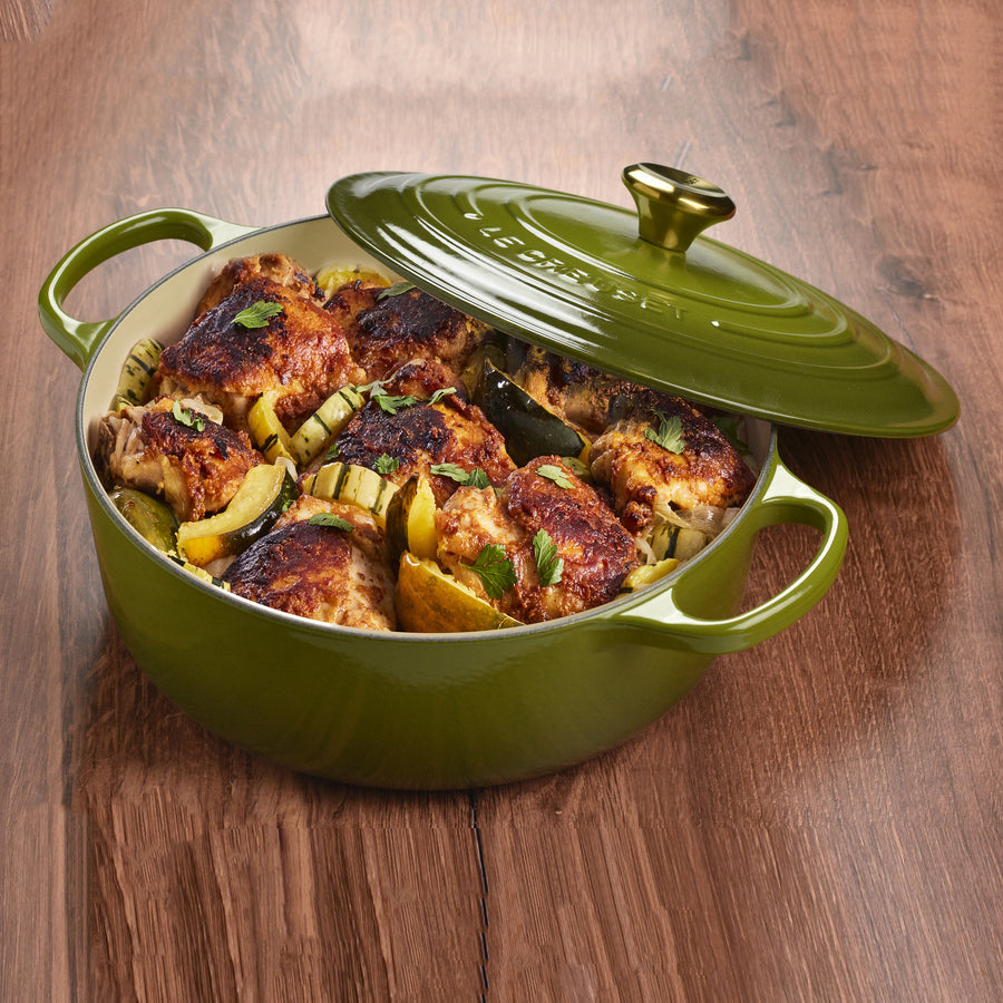 Le Creuset Signature Cast Iron 6.75-quart Olive Round Wide Dutch Oven